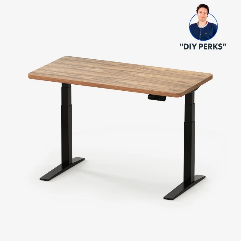 FlexiSpot walnut-top dual-motor standing desk